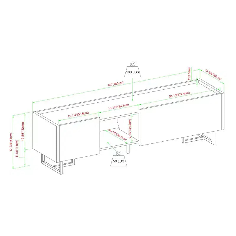 Mobile porta TV in rovere e finto marmo, contemporaneo, adatto a TV fino a 65"