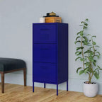 Cassettiera in acciaio a 3 cassetti blu navy