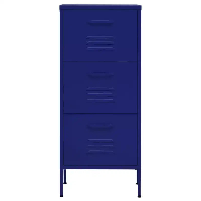 Cassettiera in acciaio a 3 cassetti blu navy