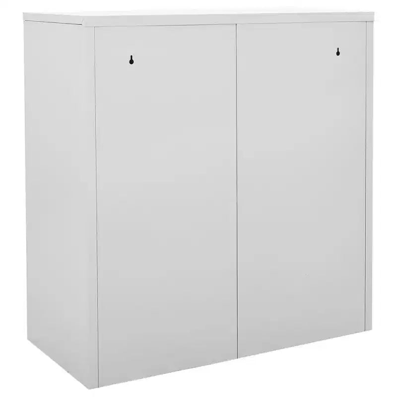 Armadietto in acciaio grigio e verde, set da 2 – 9 scomparti con serratura, 2 persone