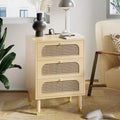 Karl Home 3-Drawer Natural MDF (Medium-Density Fiberboard) 18.9in. W Nightstands