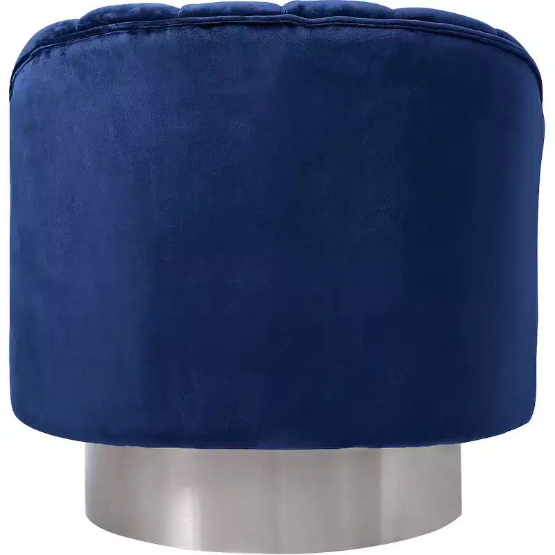 Poltrona girevole d'accento in velluto – Nera / Verde / Grigia / Blu scuro / Rosa, 1 posto