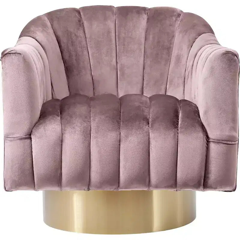 Poltrona girevole d'accento in velluto – Nera / Verde / Grigia / Blu scuro / Rosa, 1 posto