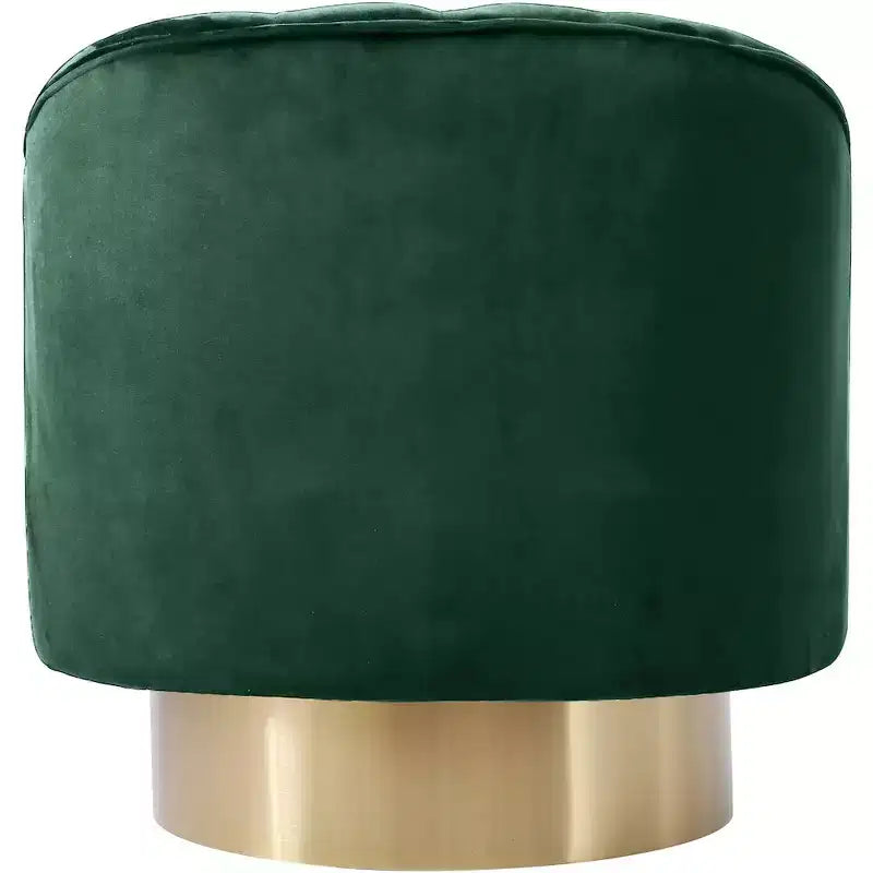 Poltrona girevole d'accento in velluto – Nera / Verde / Grigia / Blu scuro / Rosa, 1 posto