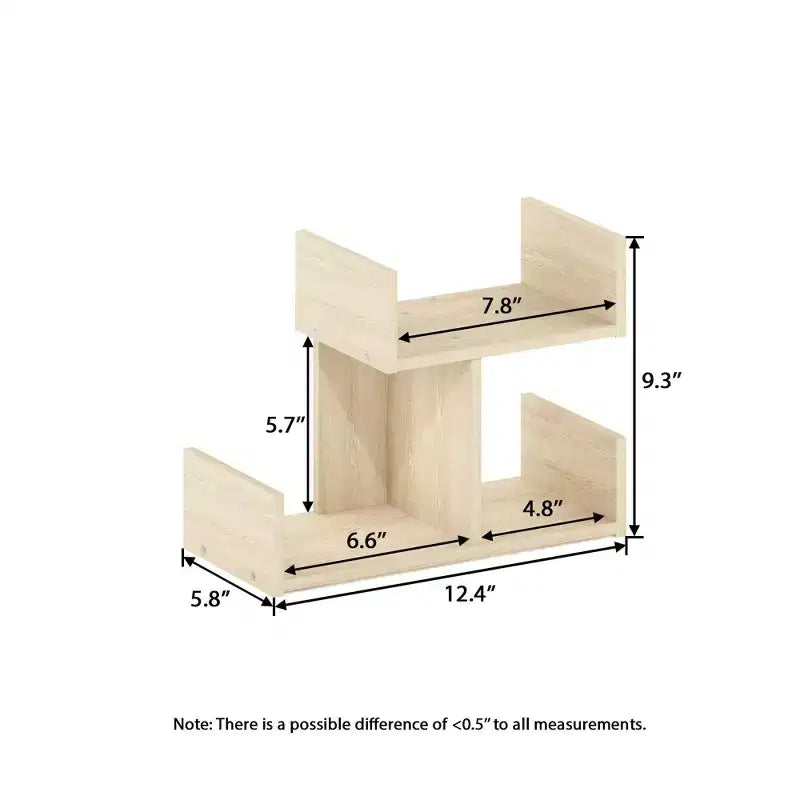 Organizzatore da scrivania a 3 ripiani – Espresso/Rovere, Singolo