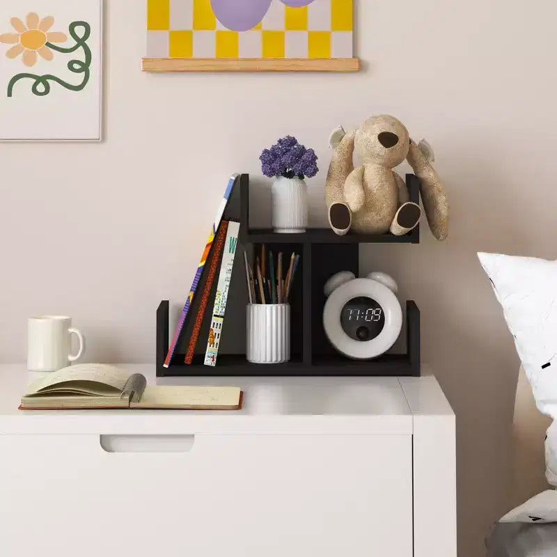 Organizzatore da scrivania a 3 ripiani – Espresso/Rovere, Singolo