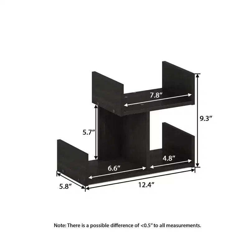 Organizzatore da scrivania a 3 ripiani – Espresso/Rovere, Singolo