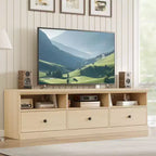 Mobile TV in nero / grigio / bianco / legno per TV fino a 80" – Unità singola con cassetto e ripiani aperti