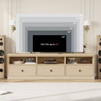 Mobile TV in nero / grigio / bianco / legno per TV fino a 80" – Unità singola con cassetto e ripiani aperti