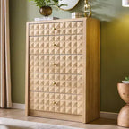 Cassettiera Nera/Naturale a 5 o 8 Cassetti – Comò in Legno per 1-2 Utenti