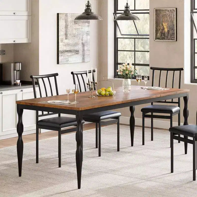 Tavolo da pranzo da 200 cm stile rustico, colore retrò/grigio lavato, base a croce, 6-8 posti