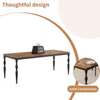 Tavolo da pranzo da 200 cm stile rustico, colore retrò/grigio lavato, base a croce, 6-8 posti