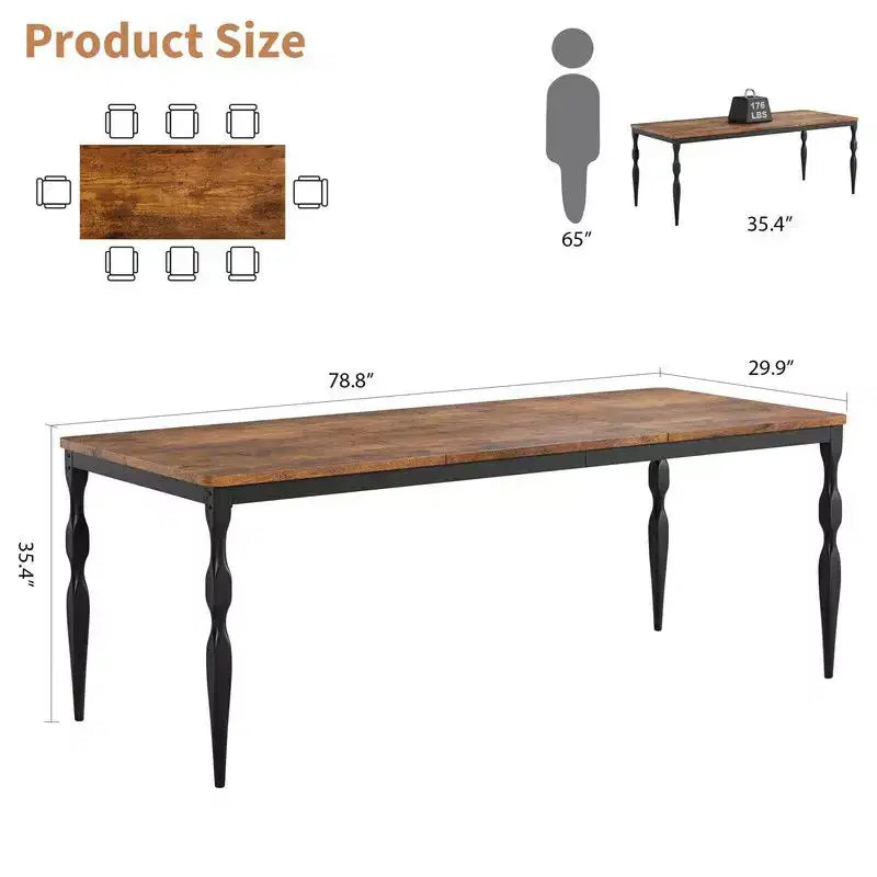 Tavolo da pranzo da 200 cm stile rustico, colore retrò/grigio lavato, base a croce, 6-8 posti