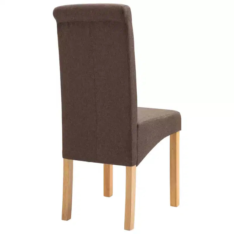 Sedia da pranzo in tessuto, schienale alto senza braccioli, set da 2 (Nero / Marrone / Grigio / Verde / Tortora)