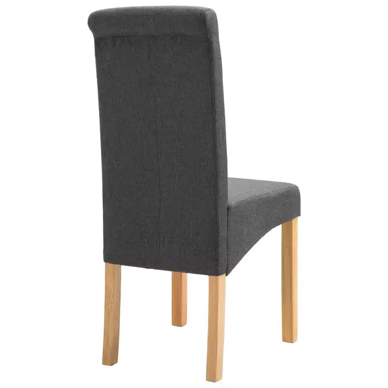 Sedia da pranzo in tessuto, schienale alto senza braccioli, set da 2 (Nero / Marrone / Grigio / Verde / Tortora)