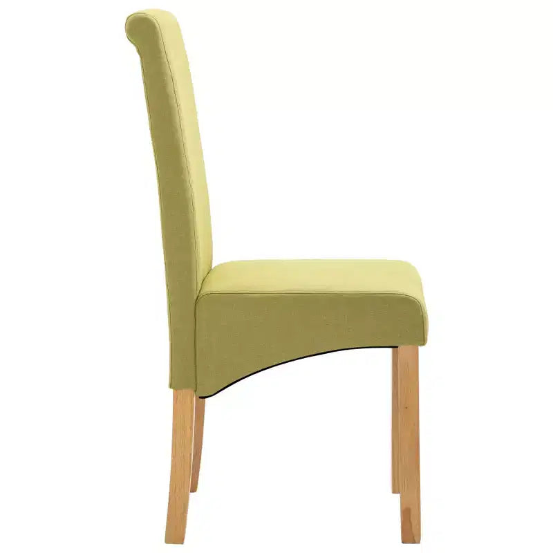 Sedia da pranzo in tessuto, schienale alto senza braccioli, set da 2 (Nero / Marrone / Grigio / Verde / Tortora)