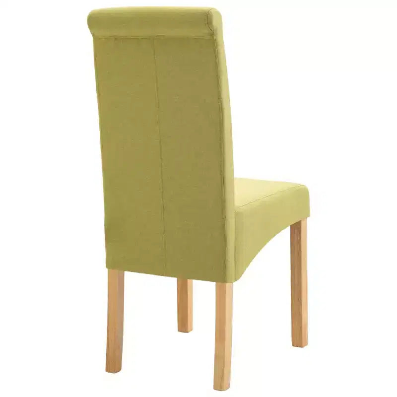 Sedia da pranzo in tessuto, schienale alto senza braccioli, set da 2 (Nero / Marrone / Grigio / Verde / Tortora)