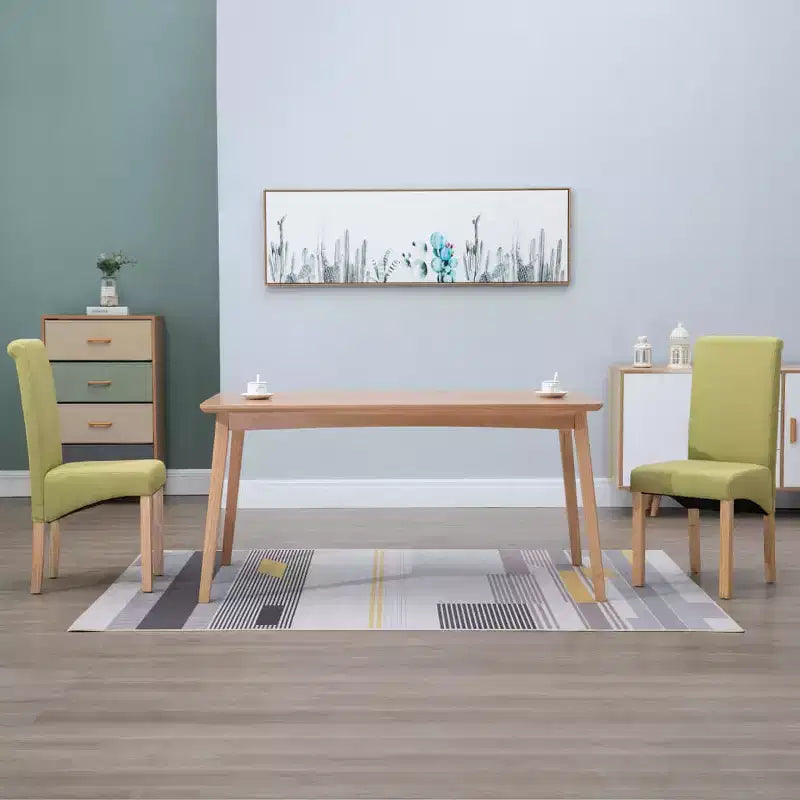 Sedia da pranzo in tessuto, schienale alto senza braccioli, set da 2 (Nero / Marrone / Grigio / Verde / Tortora)