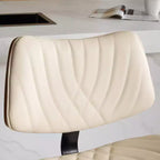 Sgabello da bar girevole beige/nero, altezza regolabile, pelle PU, 1 posto