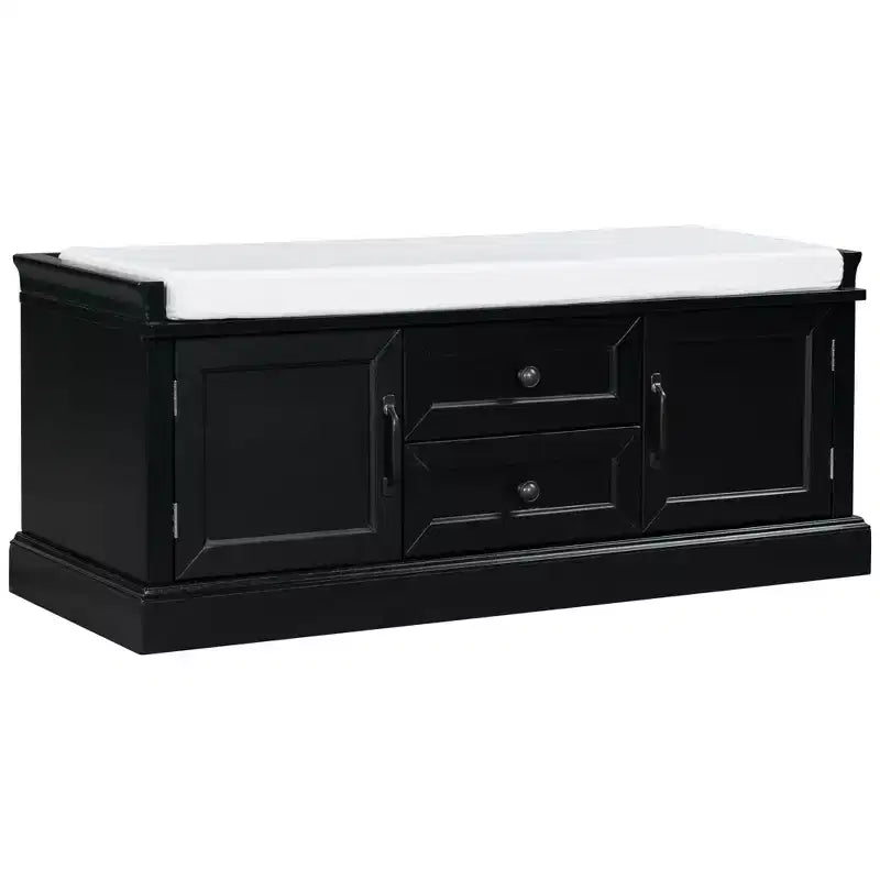 Mobiletto contenitore con 2 cassetti e 2 ante – Nero / Bianco / Espresso / Grigio sbiancato / Blu antico