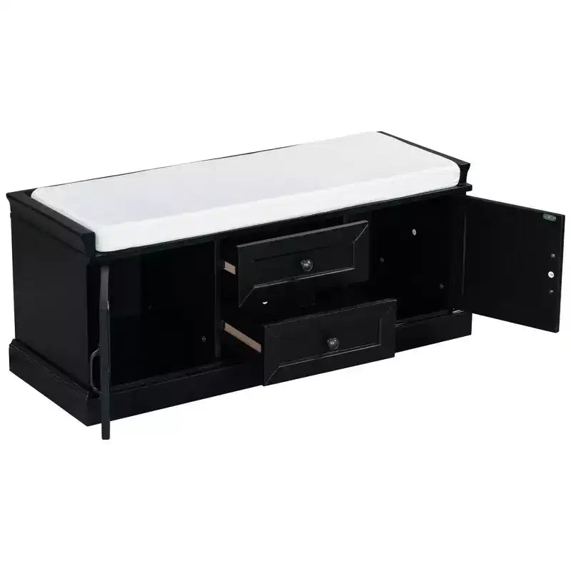 Mobiletto contenitore con 2 cassetti e 2 ante – Nero / Bianco / Espresso / Grigio sbiancato / Blu antico