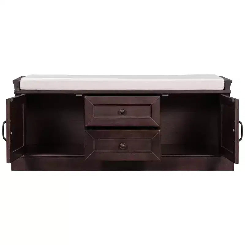 Mobiletto contenitore con 2 cassetti e 2 ante – Nero / Bianco / Espresso / Grigio sbiancato / Blu antico