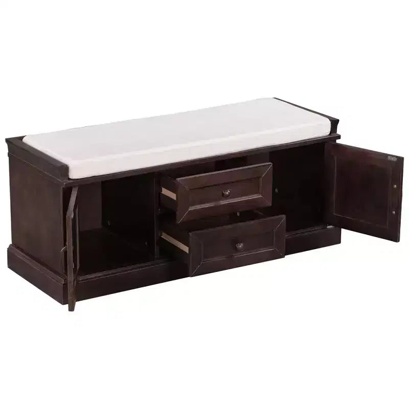 Mobiletto contenitore con 2 cassetti e 2 ante – Nero / Bianco / Espresso / Grigio sbiancato / Blu antico