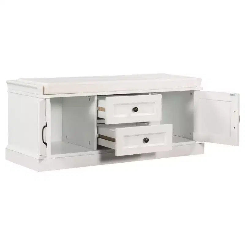 Mobiletto contenitore con 2 cassetti e 2 ante – Nero / Bianco / Espresso / Grigio sbiancato / Blu antico