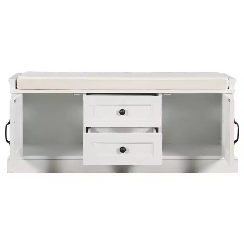 Mobiletto contenitore con 2 cassetti e 2 ante – Nero / Bianco / Espresso / Grigio sbiancato / Blu antico