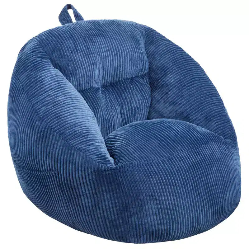 Poltrona a sacco in memory foam grigia con braccioli e tasca portaoggetti – 1 posto