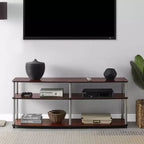 Mobile TV a 3 ripiani, nero / ciliegio / betulla finta / grigio invecchiato, adatto a TV fino a 65"