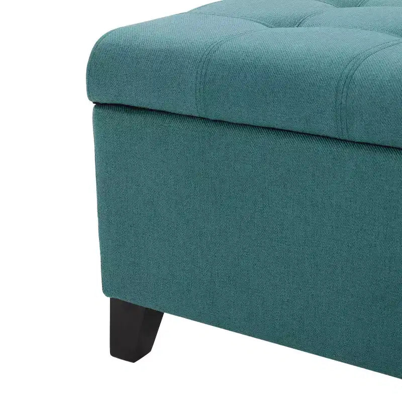 Panca Pouf Contenitore Trapuntata – Beige / Marrone / Blu Scuro / Grigio Chiaro / Verde Petrolio Scuro, 1 Posto