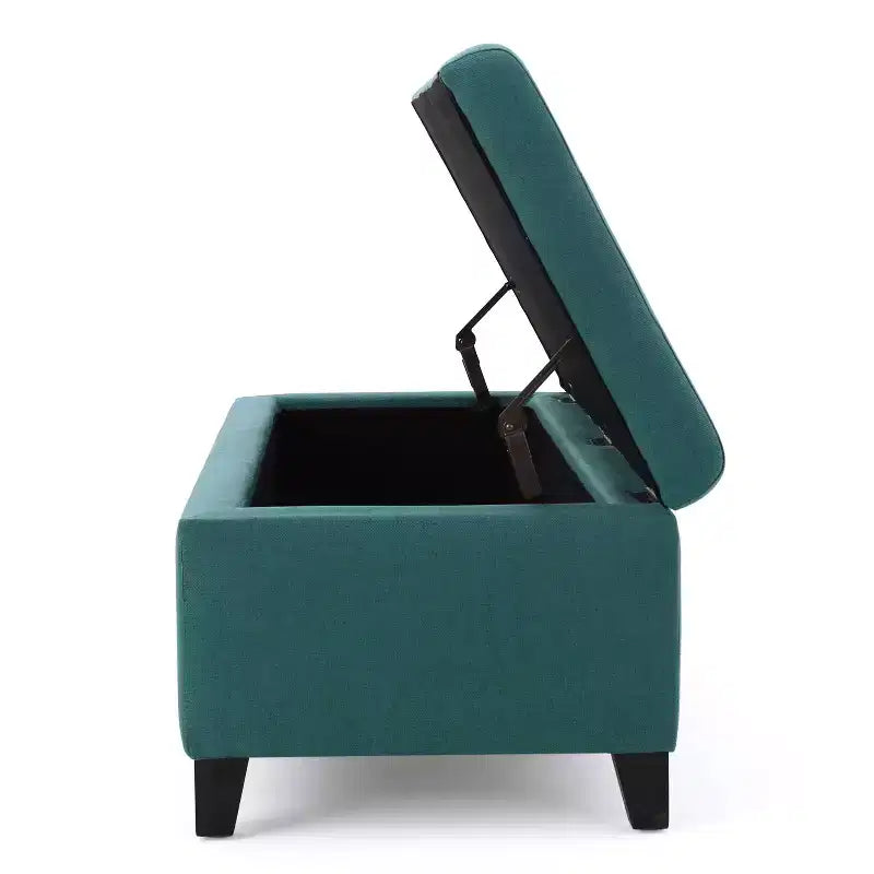 Panca Pouf Contenitore Trapuntata – Beige / Marrone / Blu Scuro / Grigio Chiaro / Verde Petrolio Scuro, 1 Posto
