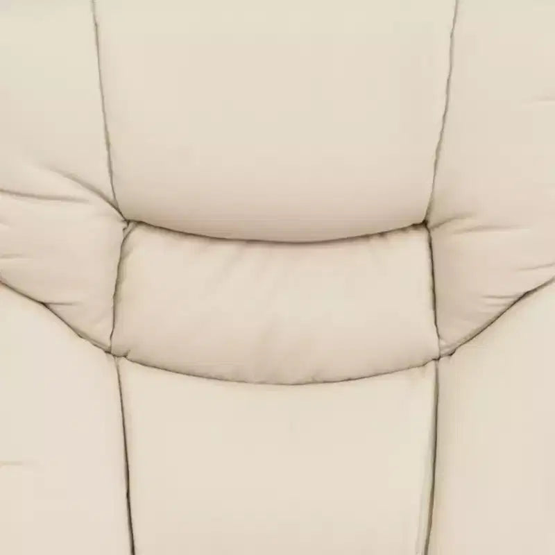 Poltrona Reclinabile Girevole in Similpelle e Poggiapiedi, 1 Posto – Beige / Nero / Marrone Vintage / Grigio / Palomino