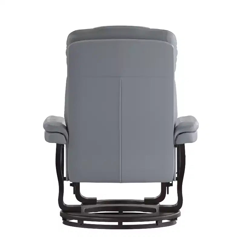 Poltrona Reclinabile Girevole in Similpelle e Poggiapiedi, 1 Posto – Beige / Nero / Marrone Vintage / Grigio / Palomino
