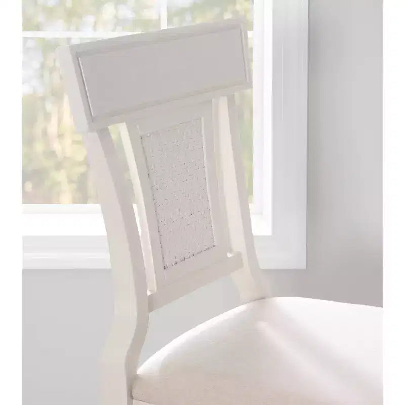 Sgabello da bar imbottito con schienale quadro, marrone/bianco, 1 posto