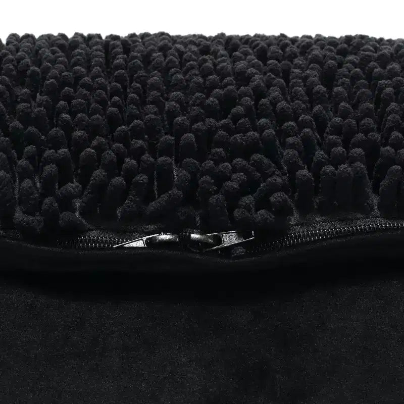 Pouf ottomano quadrato in ciniglia di microfibra – Lavanda / Carbone / Corallo / Giallo, 1 posto a sedere