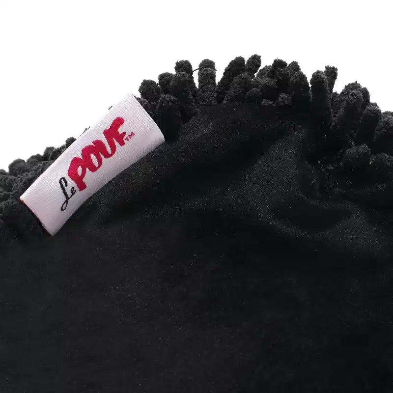 Pouf ottomano quadrato in ciniglia di microfibra – Lavanda / Carbone / Corallo / Giallo, 1 posto a sedere