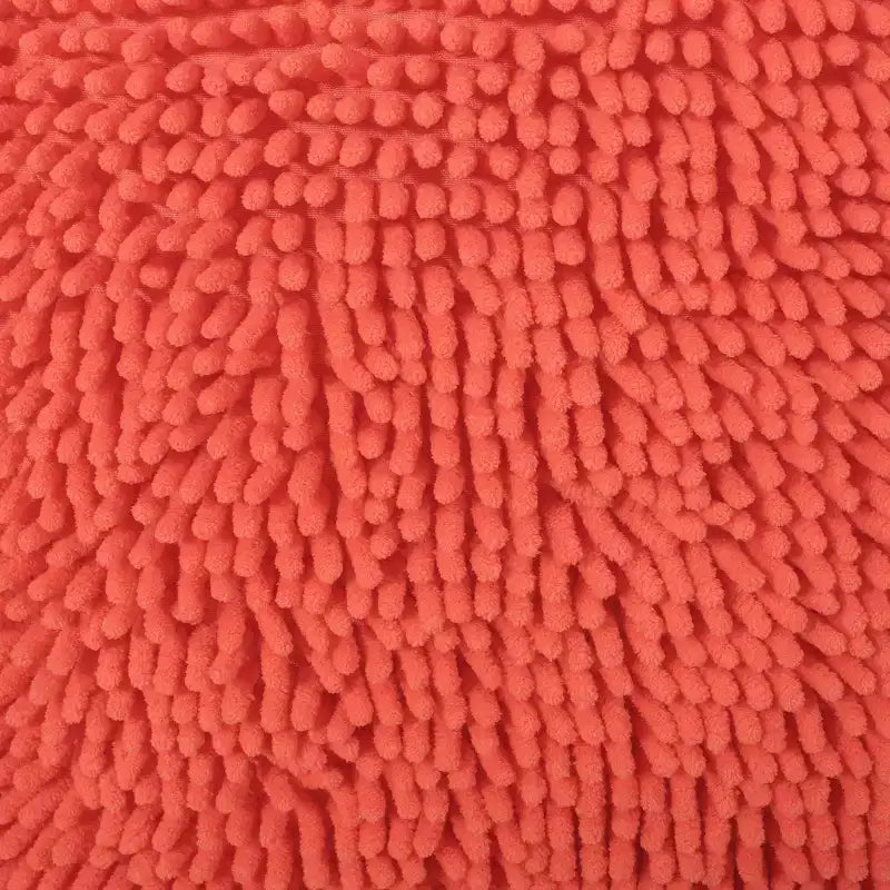 Pouf ottomano quadrato in ciniglia di microfibra – Lavanda / Carbone / Corallo / Giallo, 1 posto a sedere