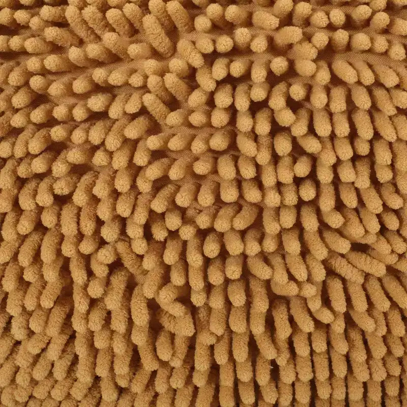 Pouf ottomano quadrato in ciniglia di microfibra – Lavanda / Carbone / Corallo / Giallo, 1 posto a sedere