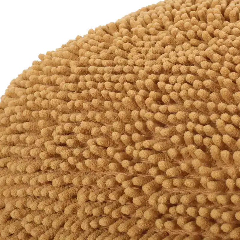 Pouf ottomano quadrato in ciniglia di microfibra – Lavanda / Carbone / Corallo / Giallo, 1 posto a sedere