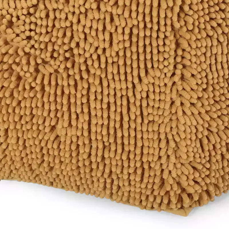 Pouf ottomano quadrato in ciniglia di microfibra – Lavanda / Carbone / Corallo / Giallo, 1 posto a sedere