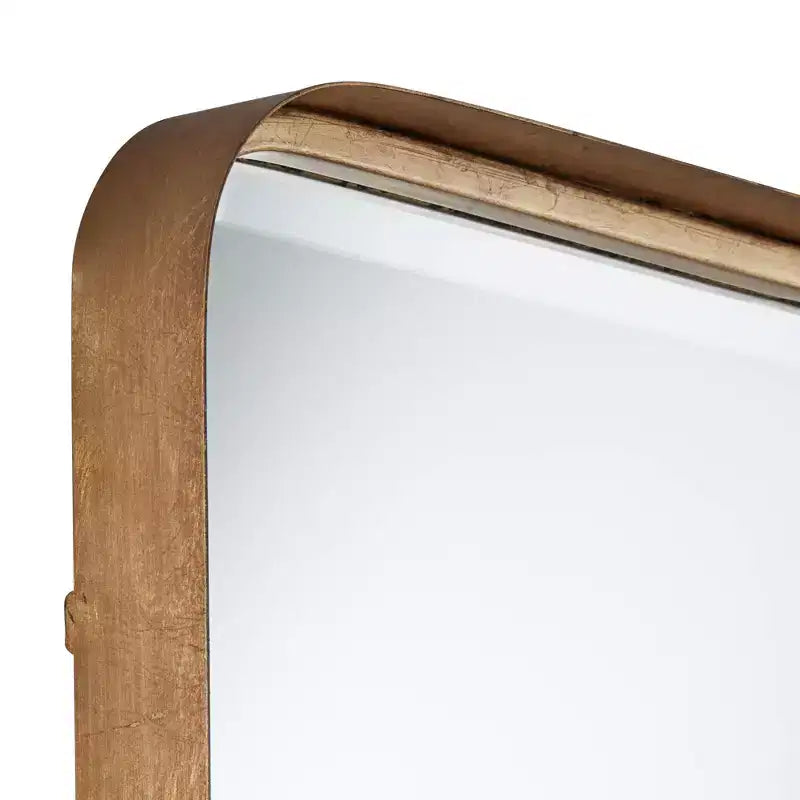 Specchio da parete rettangolare oro caldo – Cornice in ferro, singolo, 24"L × 38,25"A